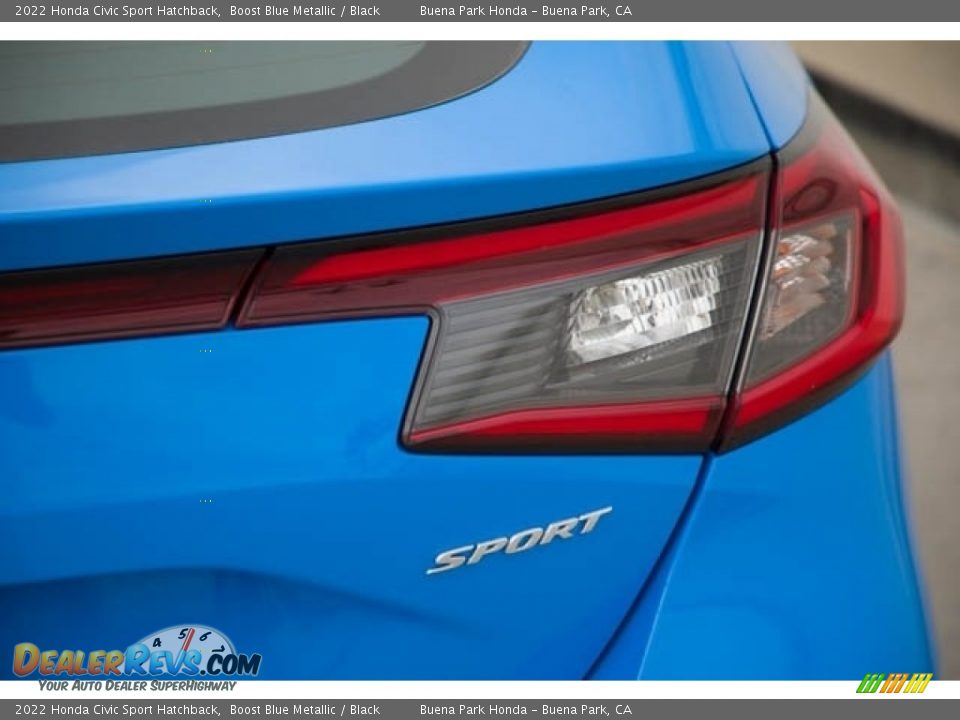 2022 Honda Civic Sport Hatchback Boost Blue Metallic / Black Photo #7