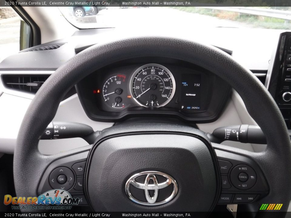 2020 Toyota Corolla LE Celestite Gray Metallic / Light Gray Photo #24