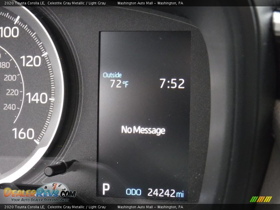 2020 Toyota Corolla LE Celestite Gray Metallic / Light Gray Photo #30