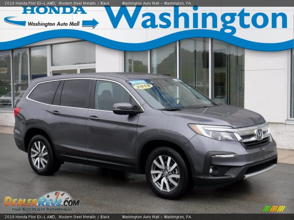 2019 Honda Pilot EX-L AWD Modern Steel Metallic / Black Photo #1