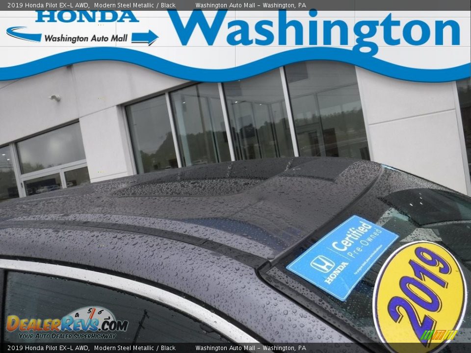 2019 Honda Pilot EX-L AWD Modern Steel Metallic / Black Photo #3