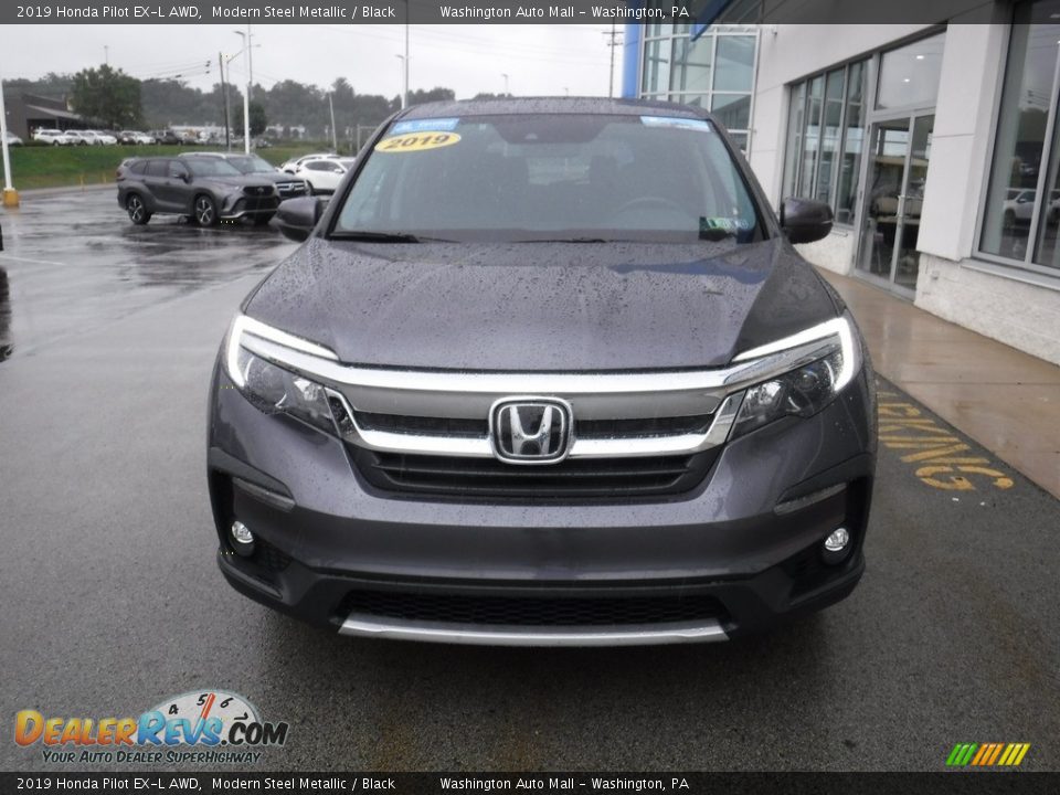 2019 Honda Pilot EX-L AWD Modern Steel Metallic / Black Photo #5