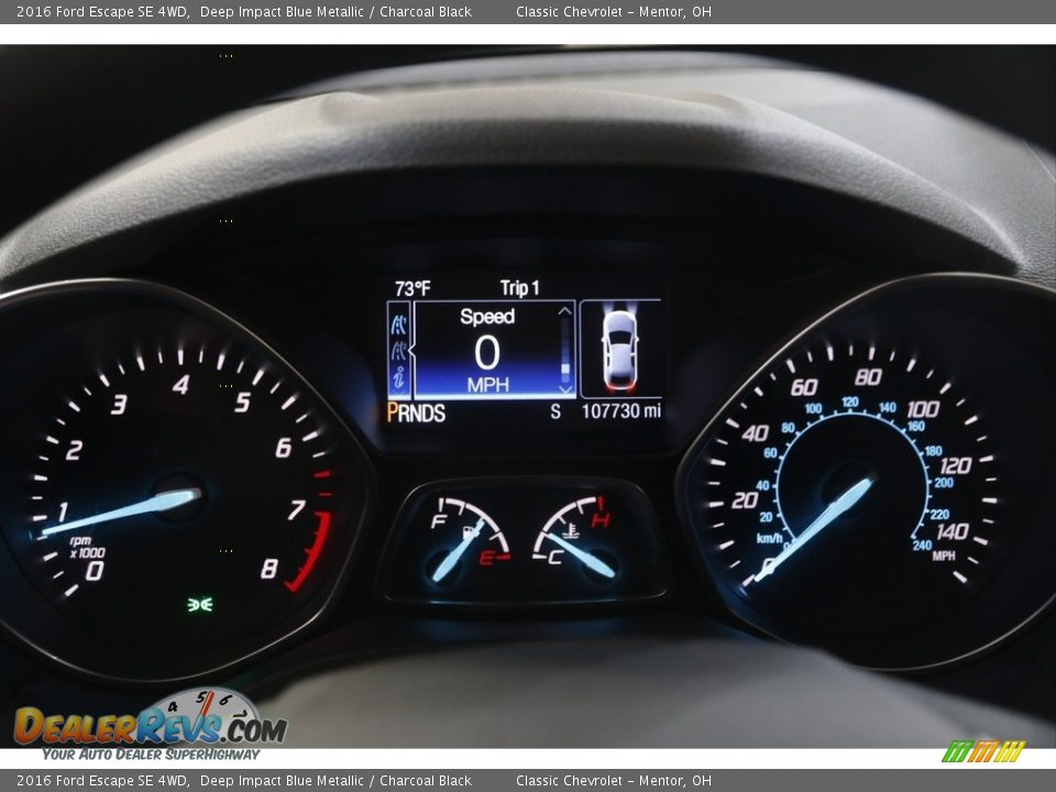 2016 Ford Escape SE 4WD Deep Impact Blue Metallic / Charcoal Black Photo #9