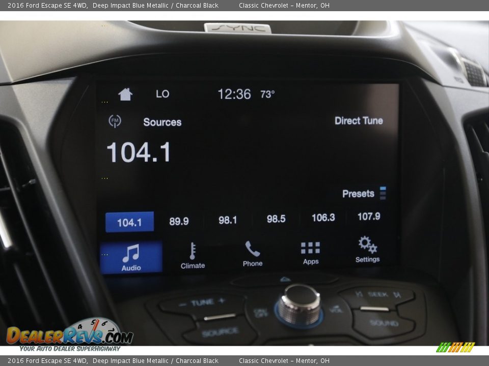 2016 Ford Escape SE 4WD Deep Impact Blue Metallic / Charcoal Black Photo #11