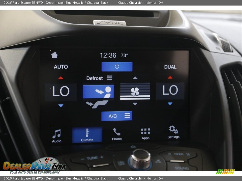 2016 Ford Escape SE 4WD Deep Impact Blue Metallic / Charcoal Black Photo #12