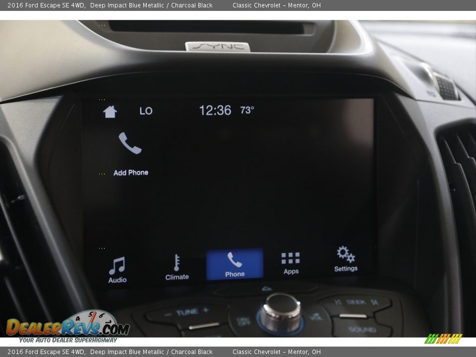 2016 Ford Escape SE 4WD Deep Impact Blue Metallic / Charcoal Black Photo #13