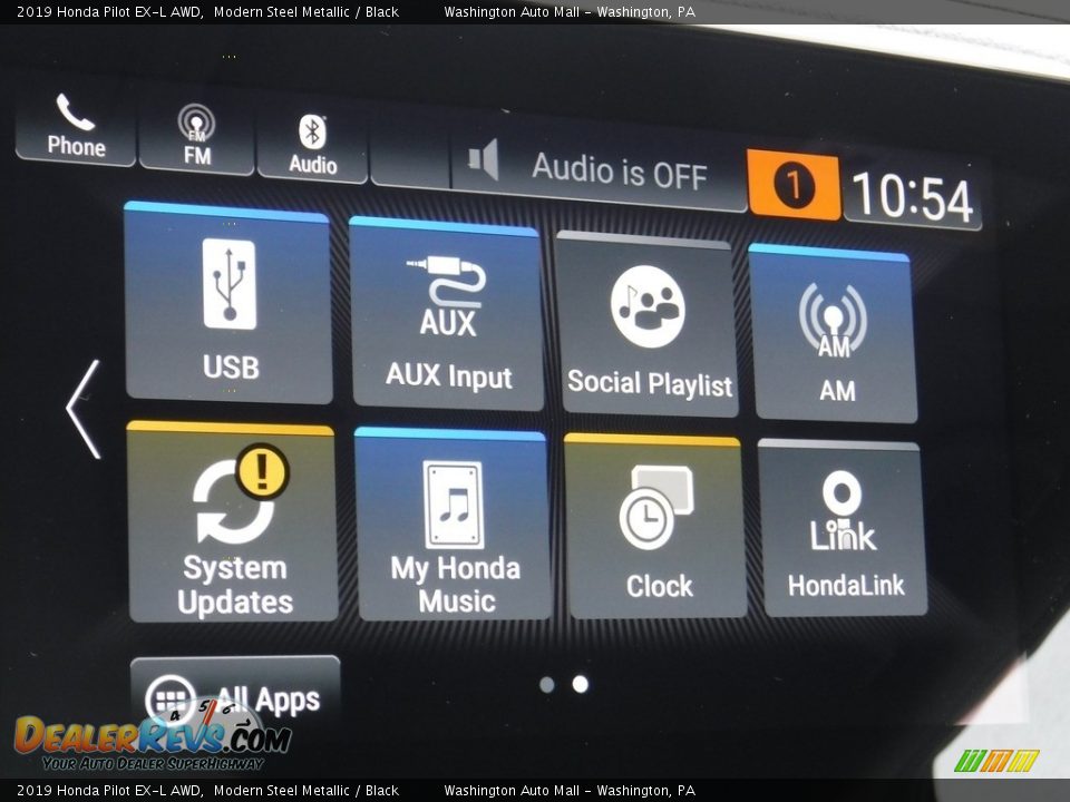 2019 Honda Pilot EX-L AWD Modern Steel Metallic / Black Photo #22