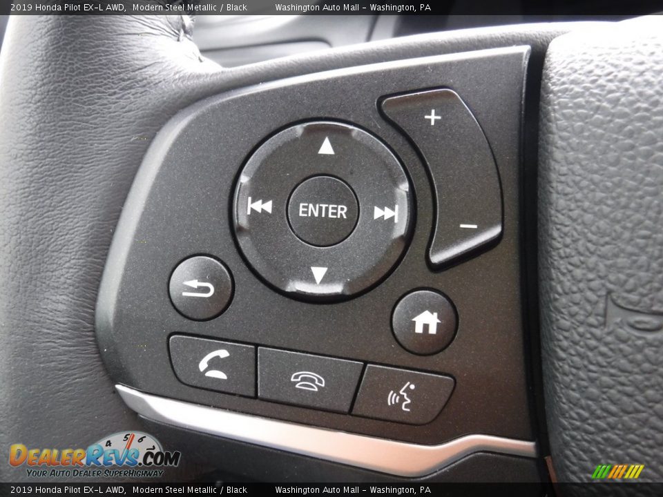 2019 Honda Pilot EX-L AWD Modern Steel Metallic / Black Photo #25