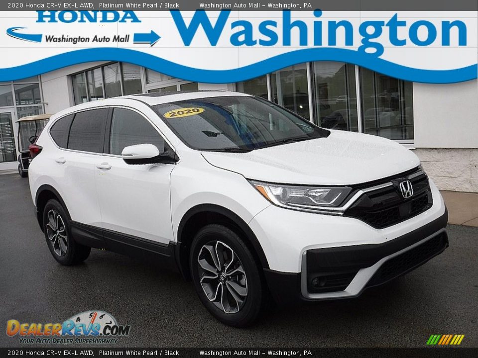 2020 Honda CR-V EX-L AWD Platinum White Pearl / Black Photo #1