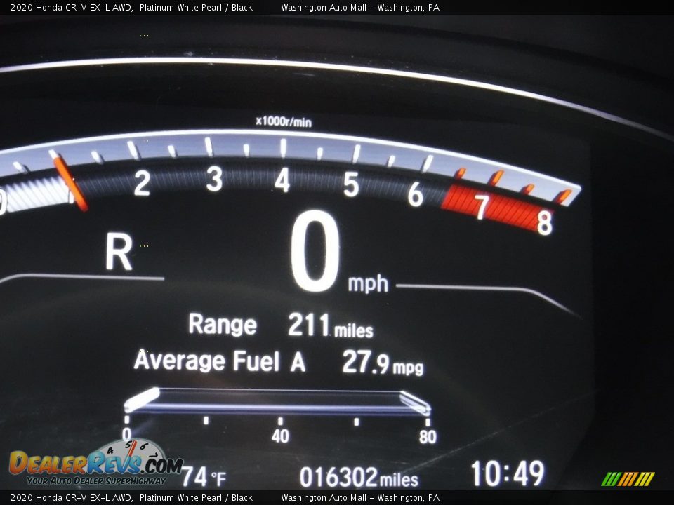 2020 Honda CR-V EX-L AWD Platinum White Pearl / Black Photo #33