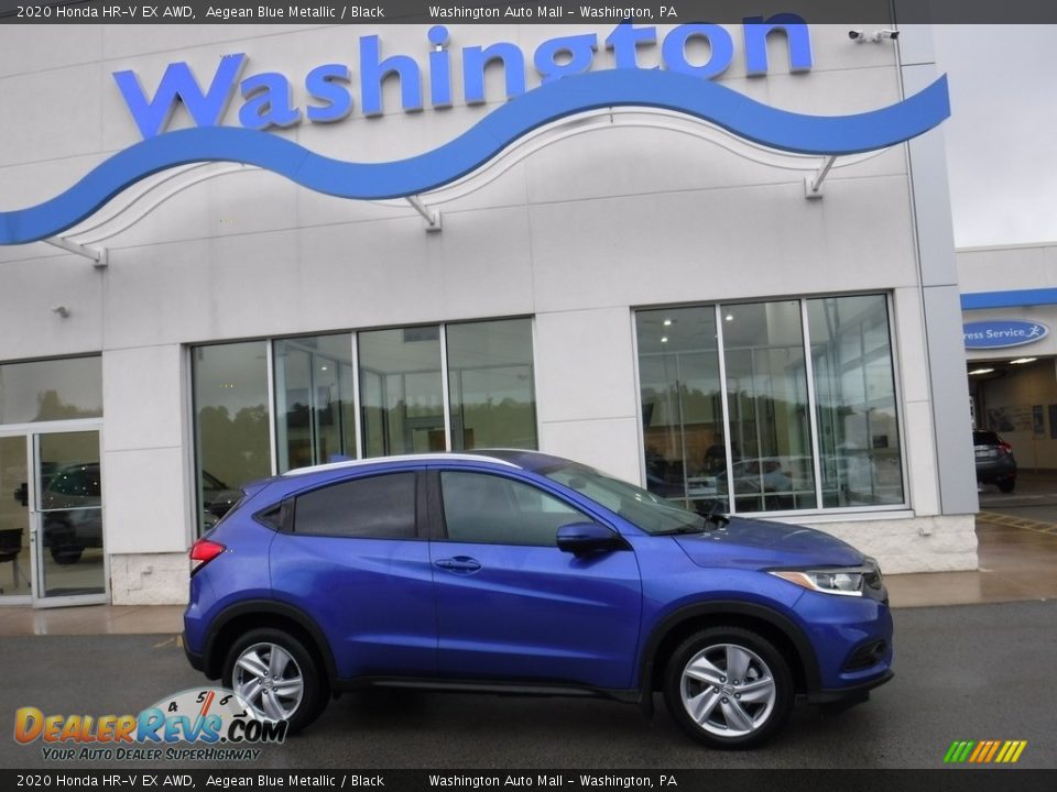 2020 Honda HR-V EX AWD Aegean Blue Metallic / Black Photo #2