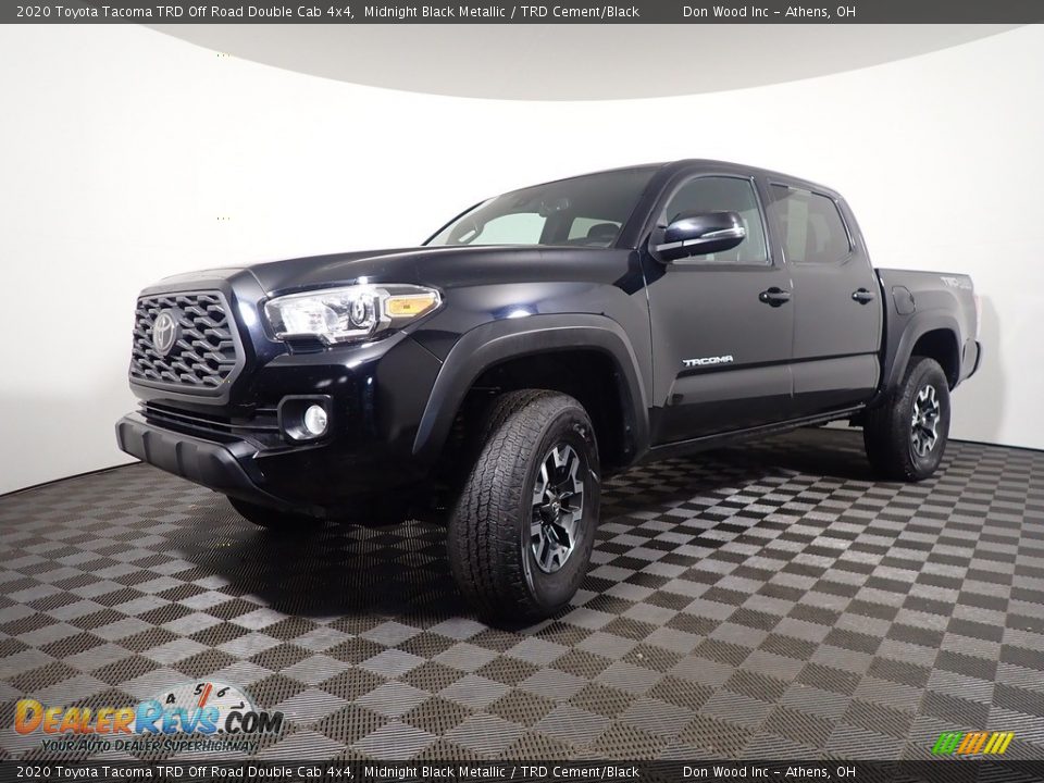2020 Toyota Tacoma TRD Off Road Double Cab 4x4 Midnight Black Metallic / TRD Cement/Black Photo #7
