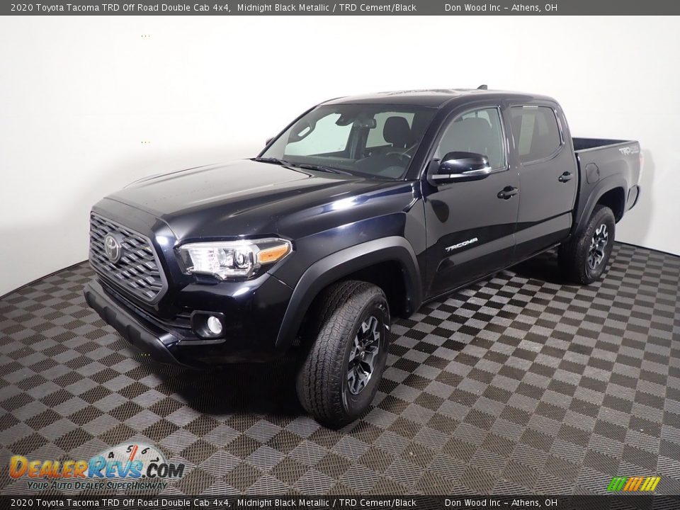 2020 Toyota Tacoma TRD Off Road Double Cab 4x4 Midnight Black Metallic / TRD Cement/Black Photo #8