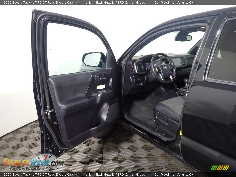 2020 Toyota Tacoma TRD Off Road Double Cab 4x4 Midnight Black Metallic / TRD Cement/Black Photo #15