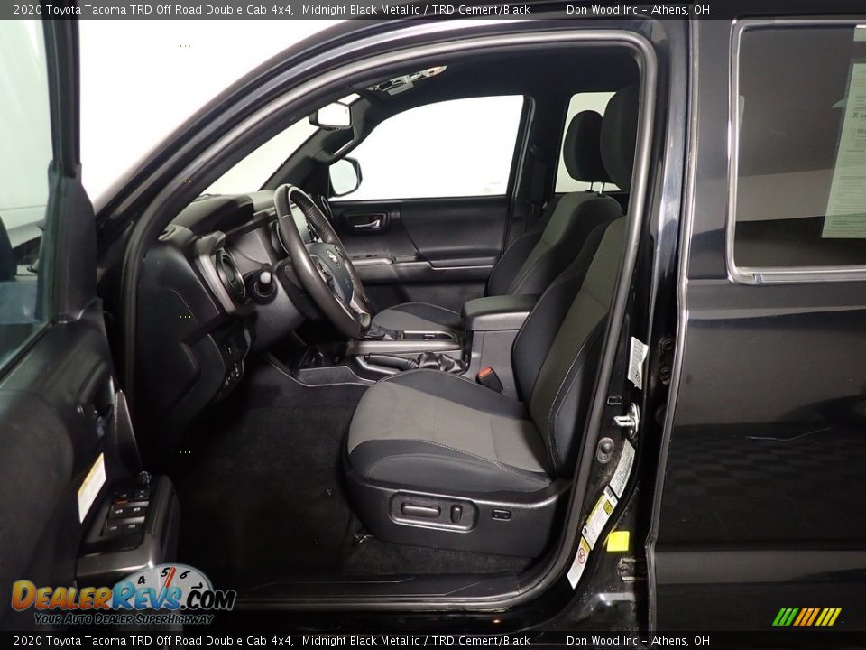 2020 Toyota Tacoma TRD Off Road Double Cab 4x4 Midnight Black Metallic / TRD Cement/Black Photo #17