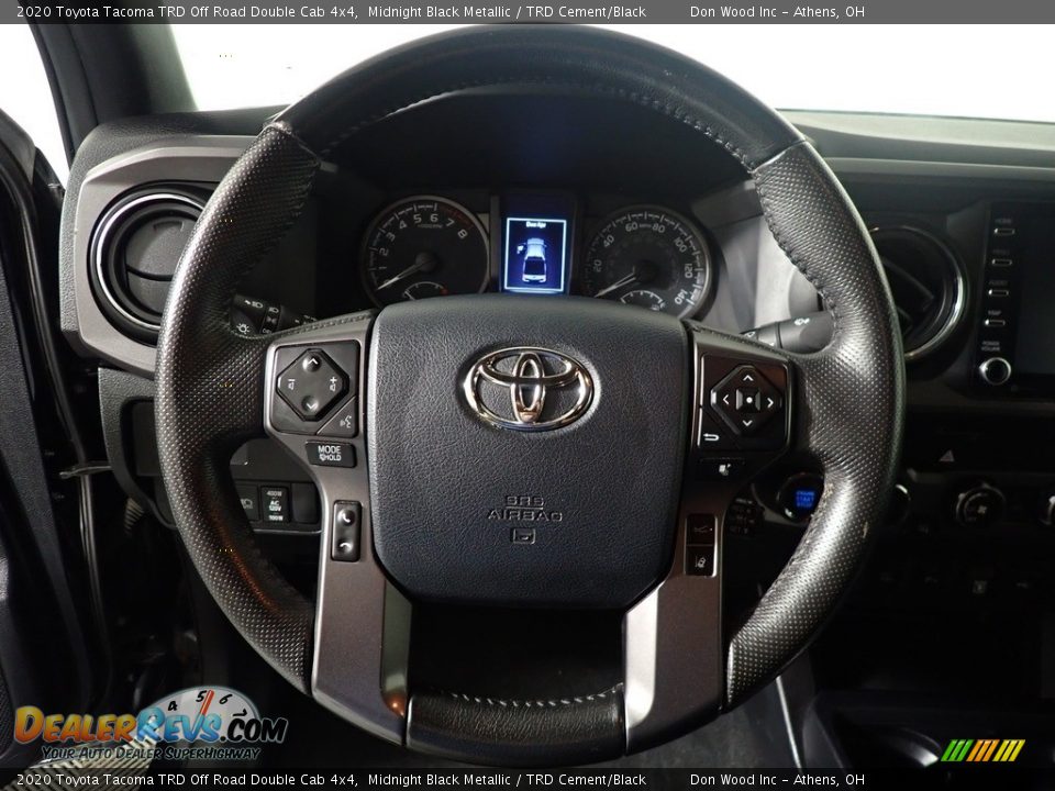 2020 Toyota Tacoma TRD Off Road Double Cab 4x4 Midnight Black Metallic / TRD Cement/Black Photo #22