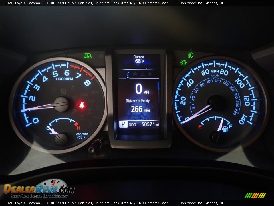 2020 Toyota Tacoma TRD Off Road Double Cab 4x4 Midnight Black Metallic / TRD Cement/Black Photo #23