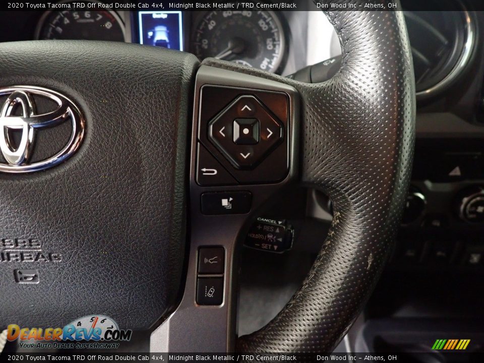 2020 Toyota Tacoma TRD Off Road Double Cab 4x4 Midnight Black Metallic / TRD Cement/Black Photo #25