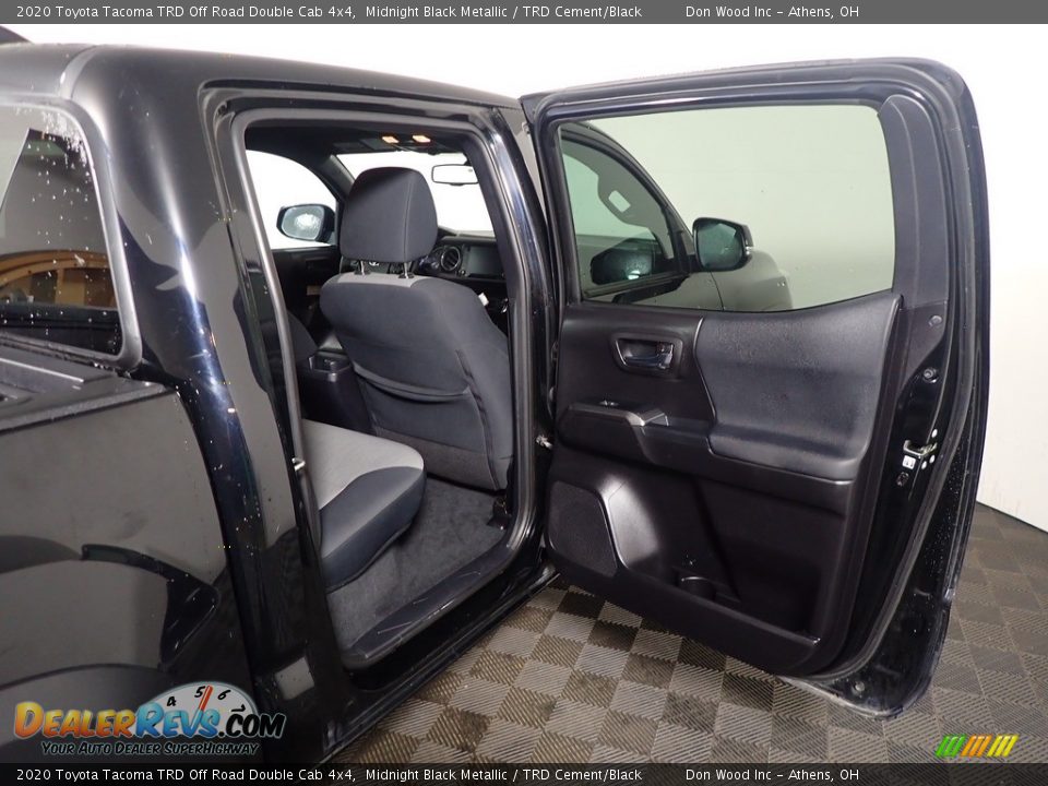 2020 Toyota Tacoma TRD Off Road Double Cab 4x4 Midnight Black Metallic / TRD Cement/Black Photo #32
