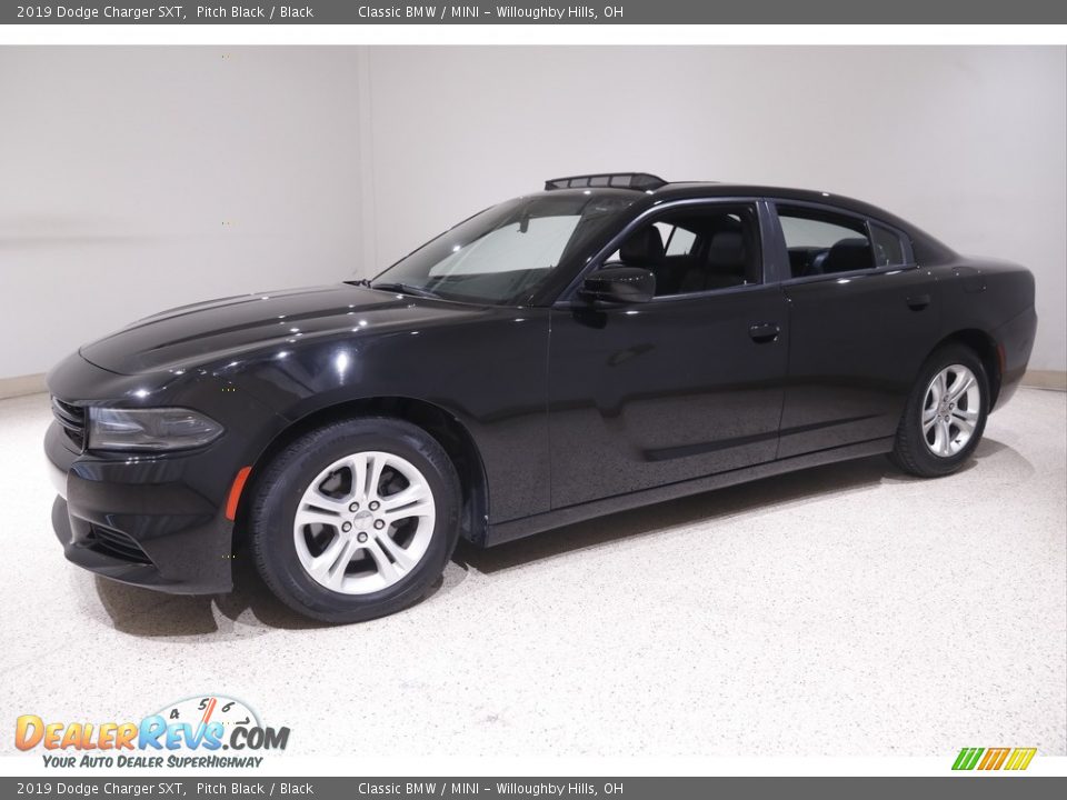 2019 Dodge Charger SXT Pitch Black / Black Photo #3