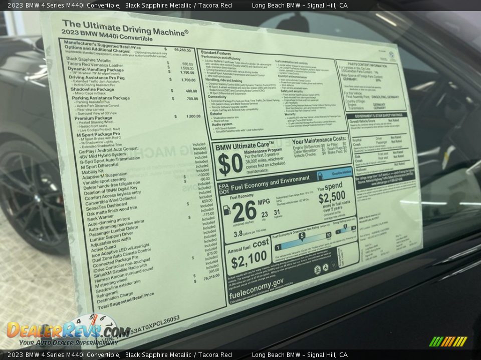 2023 BMW 4 Series M440i Convertible Window Sticker Photo #25
