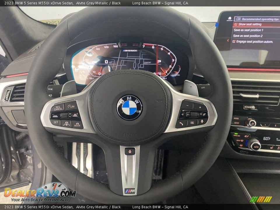 2023 BMW 5 Series M550i xDrive Sedan Steering Wheel Photo #14