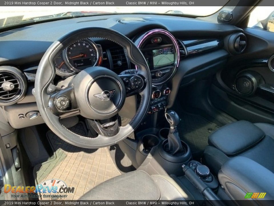 2019 Mini Hardtop Cooper 2 Door Midnight Black / Carbon Black Photo #3