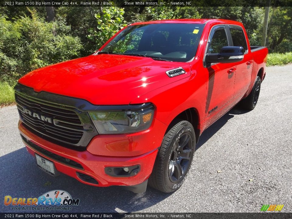 2021 Ram 1500 Big Horn Crew Cab 4x4 Flame Red / Black Photo #3