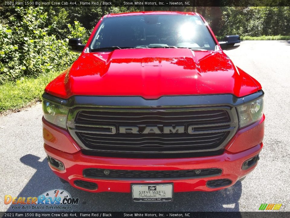 2021 Ram 1500 Big Horn Crew Cab 4x4 Flame Red / Black Photo #4