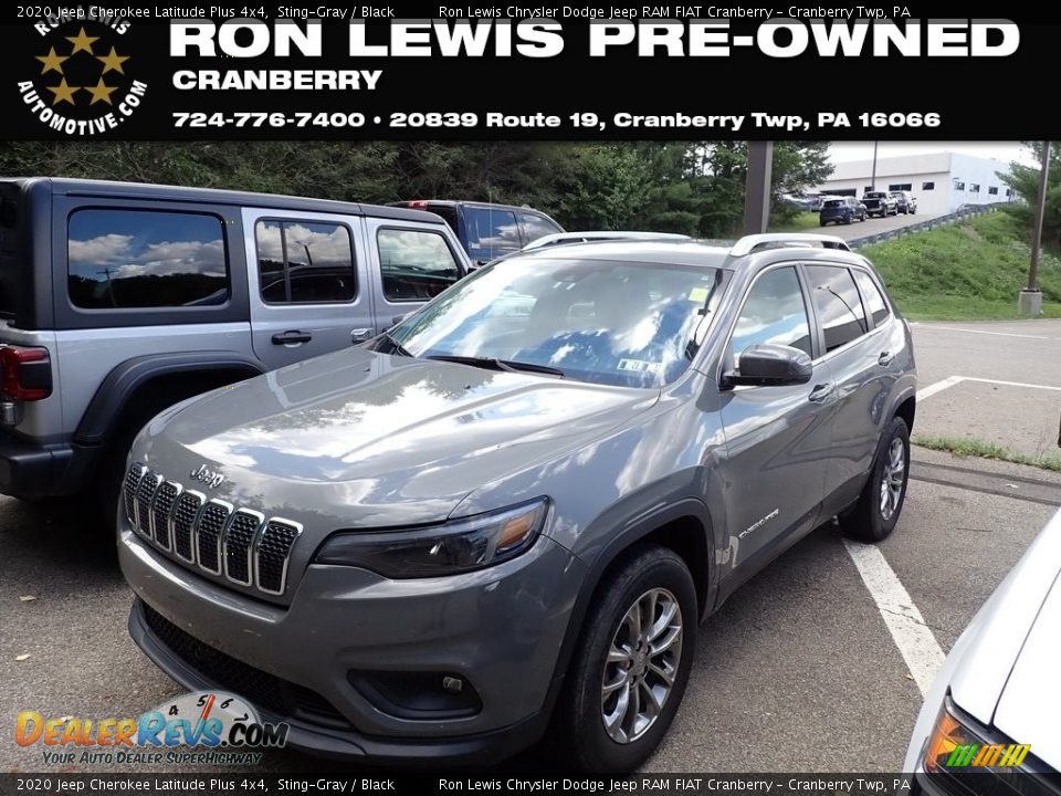 2020 Jeep Cherokee Latitude Plus 4x4 Sting-Gray / Black Photo #1