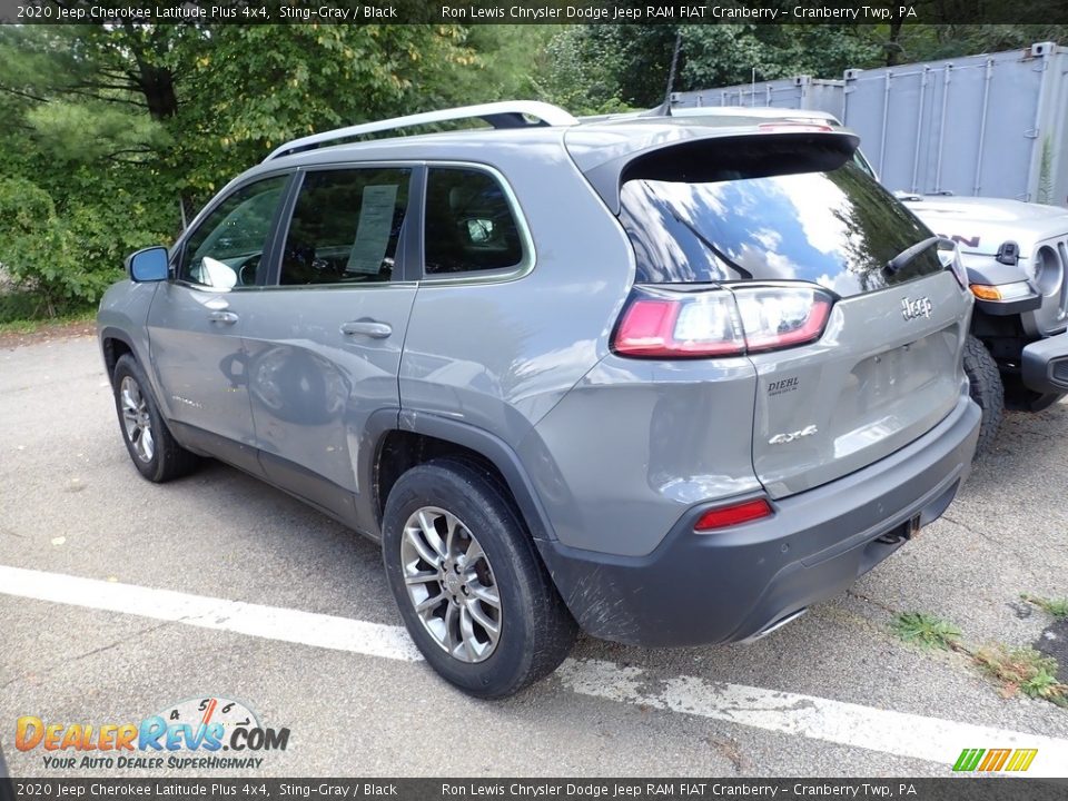 2020 Jeep Cherokee Latitude Plus 4x4 Sting-Gray / Black Photo #4