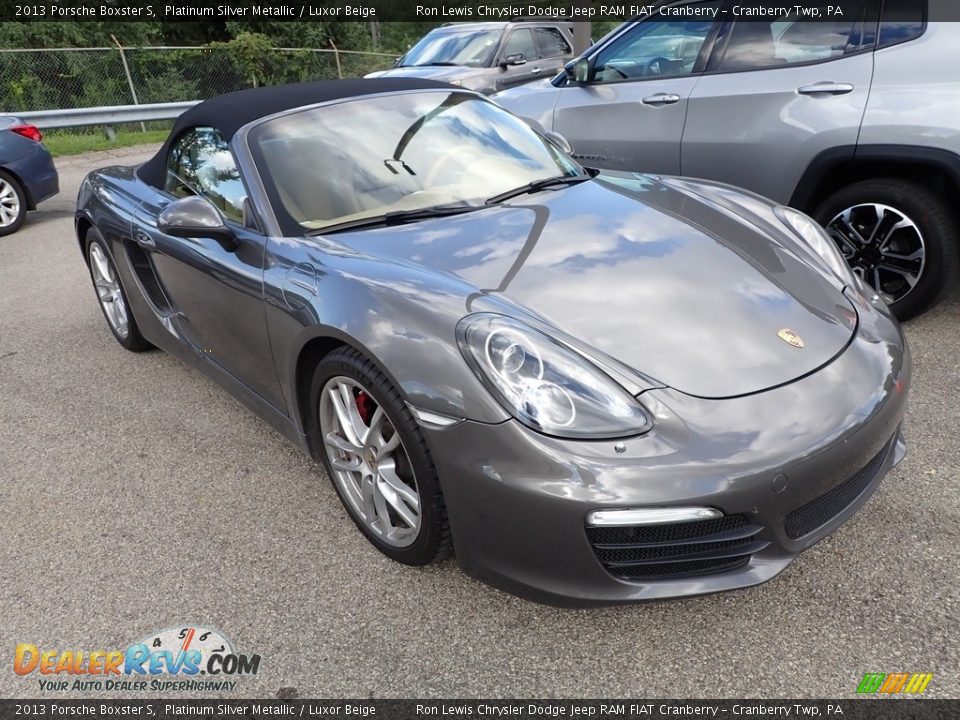 2013 Porsche Boxster S Platinum Silver Metallic / Luxor Beige Photo #3