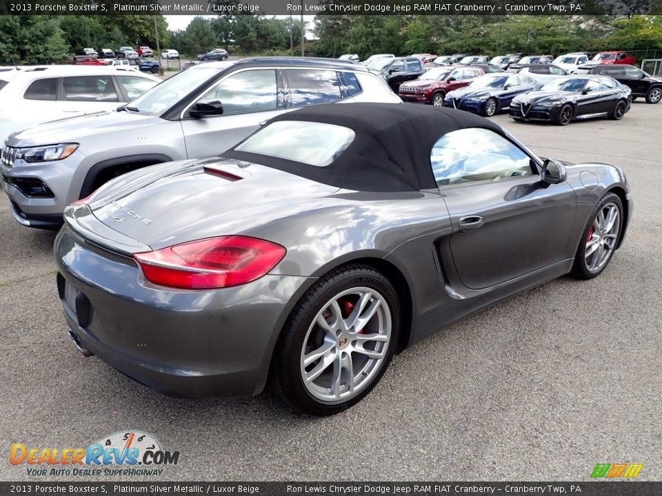 2013 Porsche Boxster S Platinum Silver Metallic / Luxor Beige Photo #4