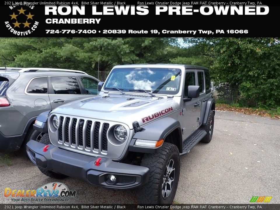 2021 Jeep Wrangler Unlimited Rubicon 4x4 Billet Silver Metallic / Black Photo #1
