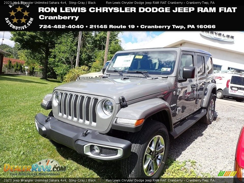 2023 Jeep Wrangler Unlimited Sahara 4x4 Sting-Gray / Black Photo #1