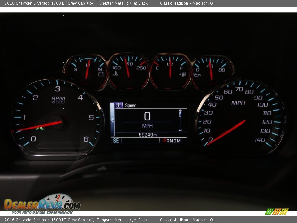 2016 Chevrolet Silverado 1500 LT Crew Cab 4x4 Tungsten Metallic / Jet Black Photo #9