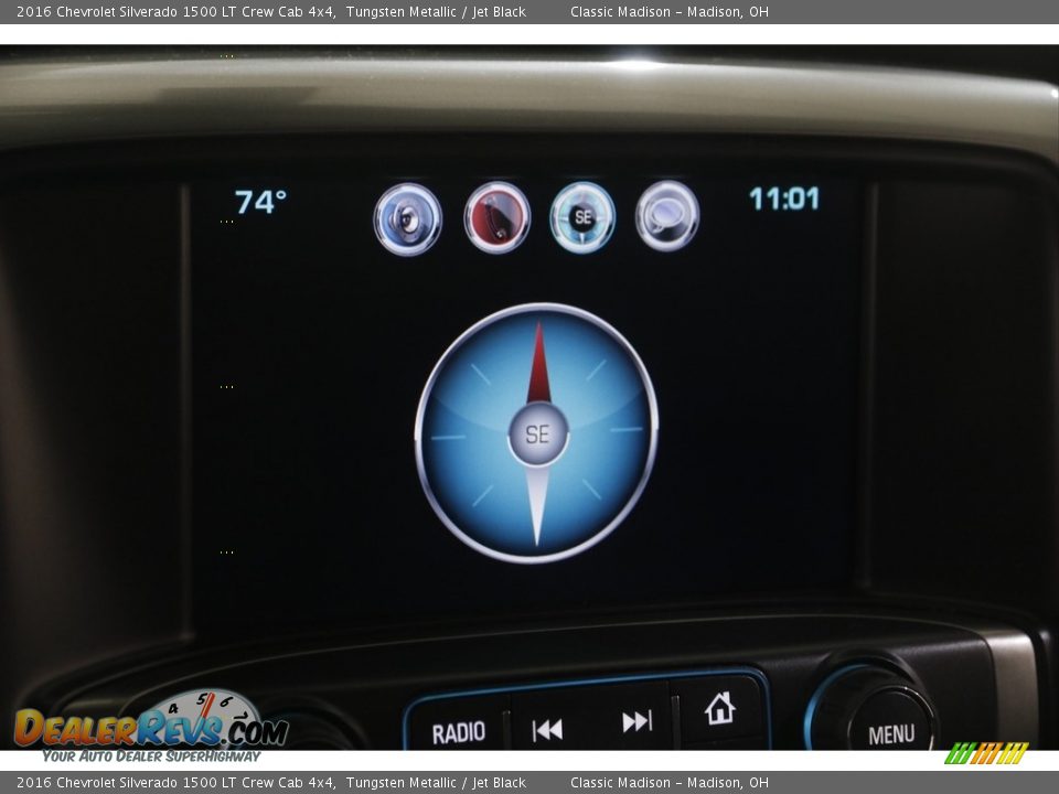 2016 Chevrolet Silverado 1500 LT Crew Cab 4x4 Tungsten Metallic / Jet Black Photo #13