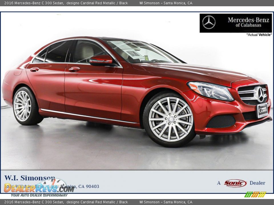 2016 Mercedes-Benz C 300 Sedan designo Cardinal Red Metallic / Black Photo #1