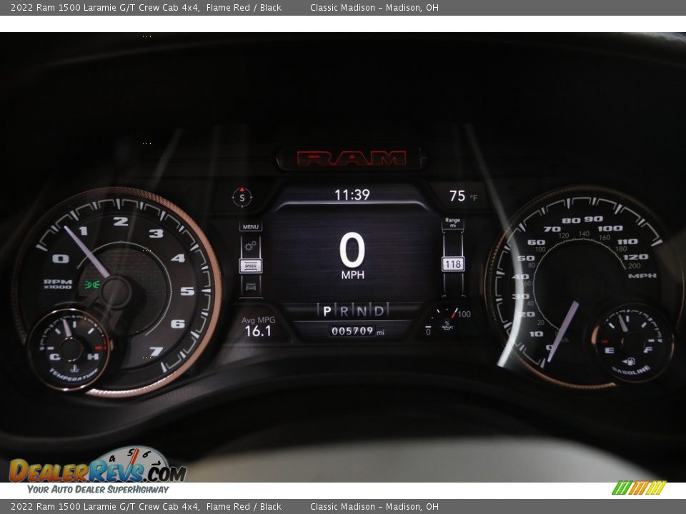 2022 Ram 1500 Laramie G/T Crew Cab 4x4 Gauges Photo #8