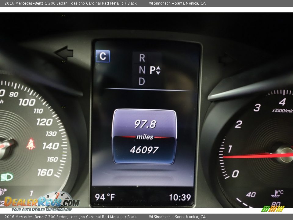 2016 Mercedes-Benz C 300 Sedan designo Cardinal Red Metallic / Black Photo #30