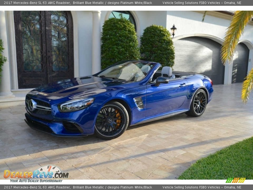 Brilliant Blue Metallic 2017 Mercedes-Benz SL 63 AMG Roadster Photo #1