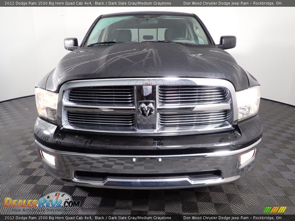 2012 Dodge Ram 1500 Big Horn Quad Cab 4x4 Black / Dark Slate Gray/Medium Graystone Photo #2