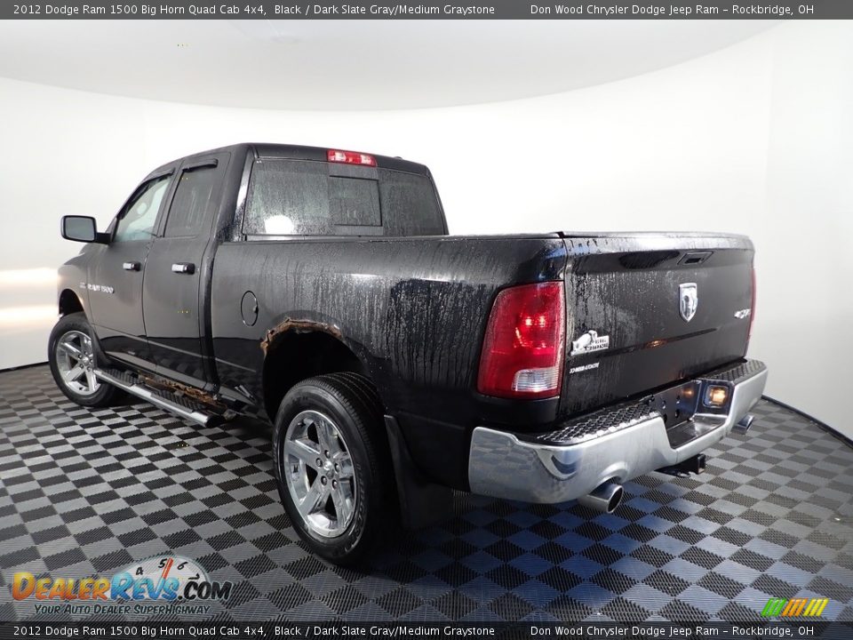 2012 Dodge Ram 1500 Big Horn Quad Cab 4x4 Black / Dark Slate Gray/Medium Graystone Photo #4