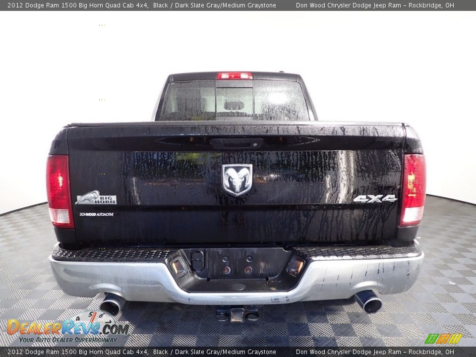 2012 Dodge Ram 1500 Big Horn Quad Cab 4x4 Black / Dark Slate Gray/Medium Graystone Photo #5