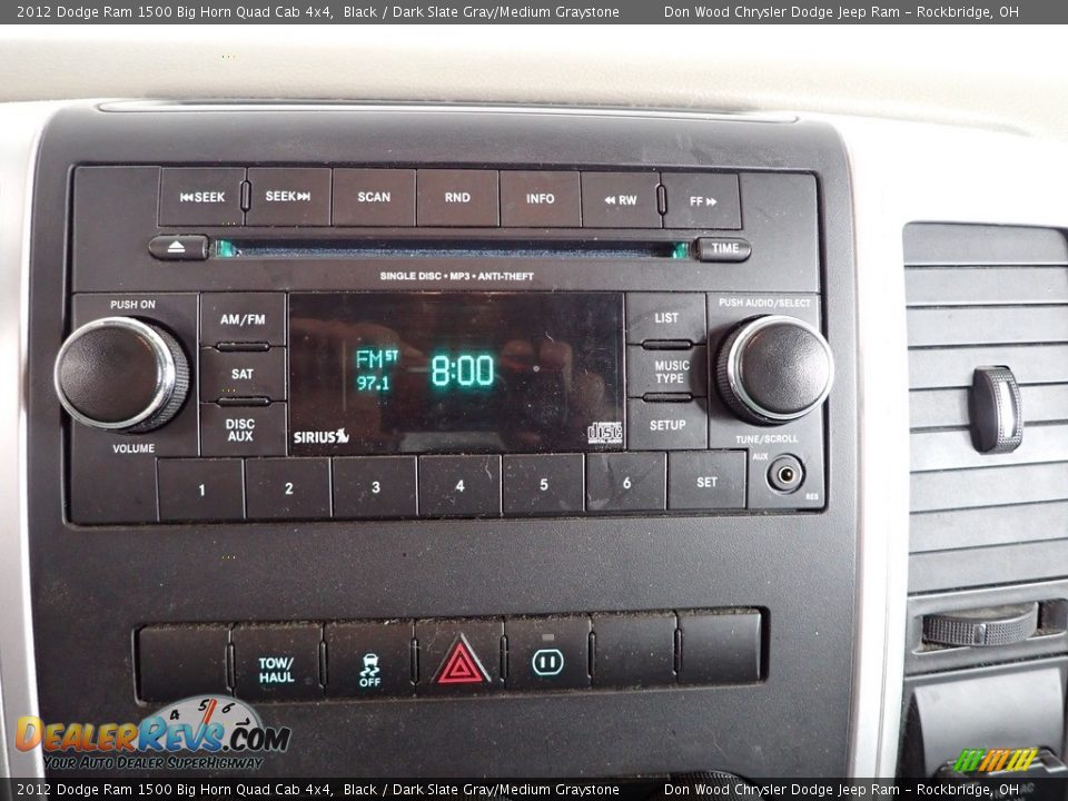 2012 Dodge Ram 1500 Big Horn Quad Cab 4x4 Black / Dark Slate Gray/Medium Graystone Photo #16
