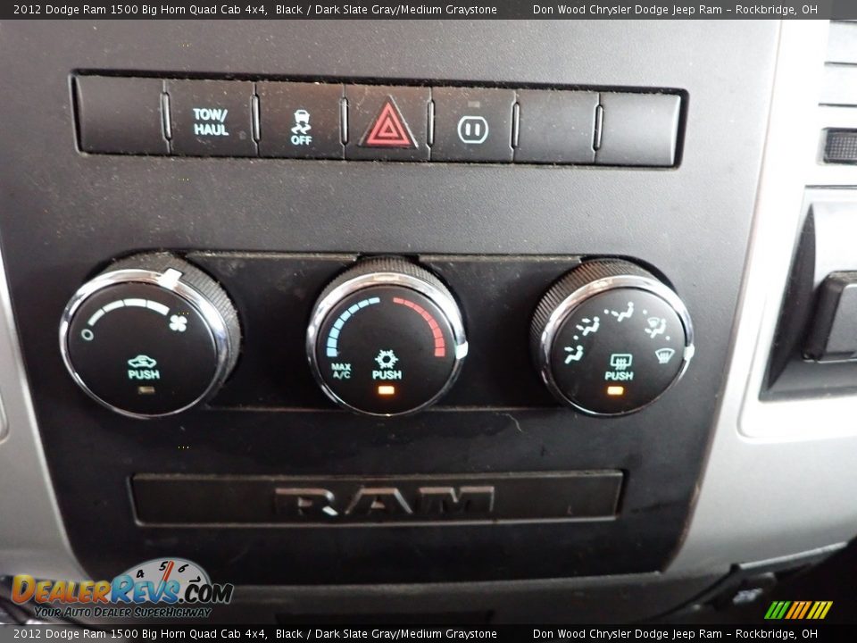2012 Dodge Ram 1500 Big Horn Quad Cab 4x4 Black / Dark Slate Gray/Medium Graystone Photo #17