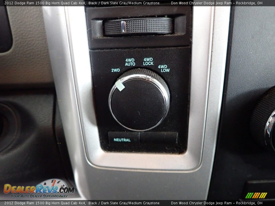 2012 Dodge Ram 1500 Big Horn Quad Cab 4x4 Black / Dark Slate Gray/Medium Graystone Photo #18
