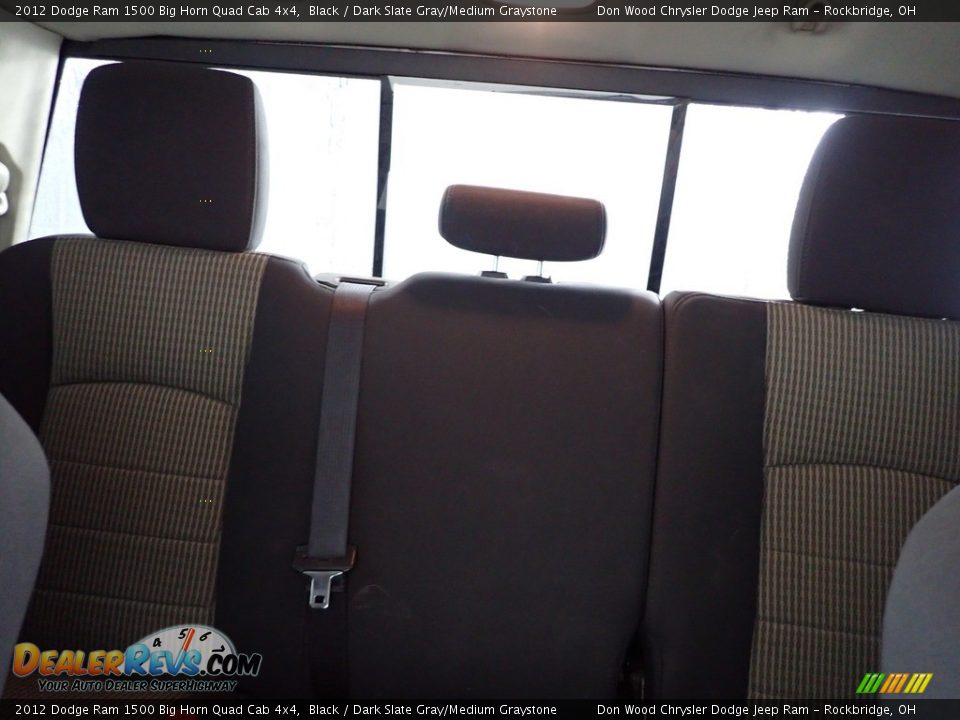 2012 Dodge Ram 1500 Big Horn Quad Cab 4x4 Black / Dark Slate Gray/Medium Graystone Photo #19