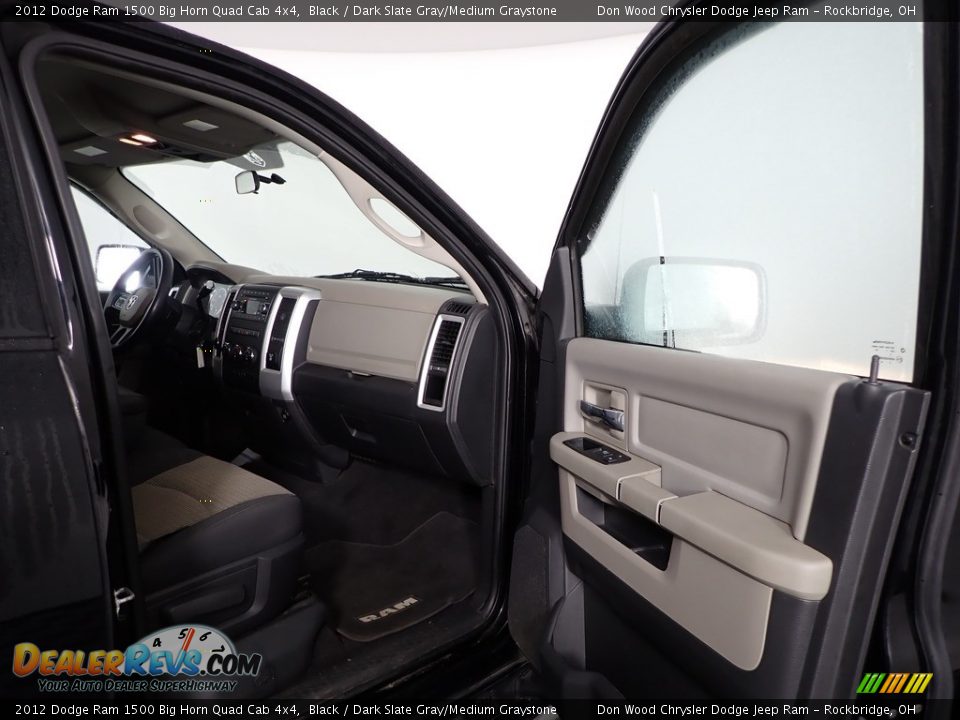 2012 Dodge Ram 1500 Big Horn Quad Cab 4x4 Black / Dark Slate Gray/Medium Graystone Photo #23