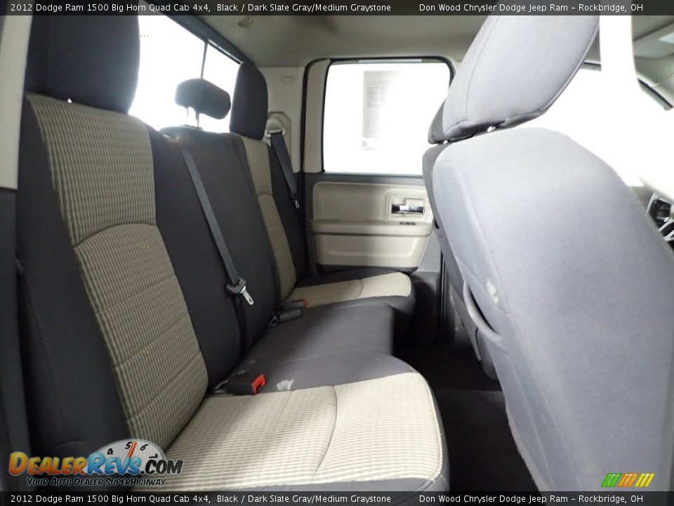 2012 Dodge Ram 1500 Big Horn Quad Cab 4x4 Black / Dark Slate Gray/Medium Graystone Photo #26